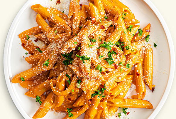 Better For You Spicy & Creamy Tomato Pasta